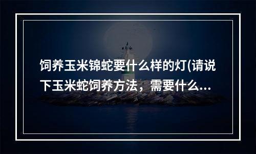 饲养玉米锦蛇要什么样的灯(请说下玉米蛇饲养方法，需要什么设备，价位，温度湿度要求)